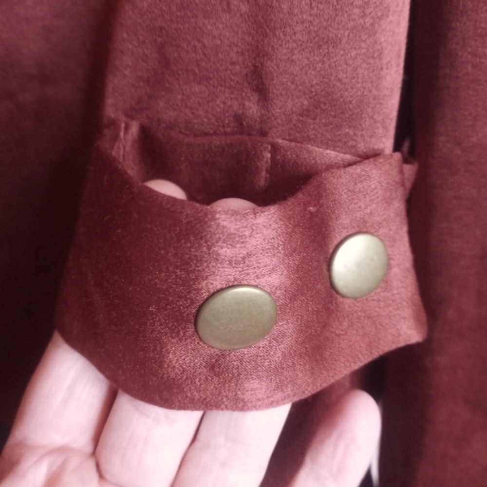 Free People Blazer Silky Satin Sheen Open Front Pockets - Picture 11 of 11